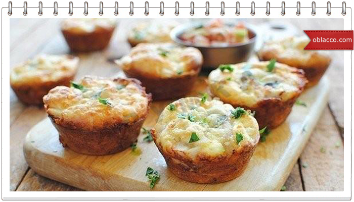 Мясные маффины с грибами