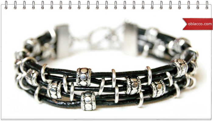 bracelet-crafts кожаный браслет мастер класс