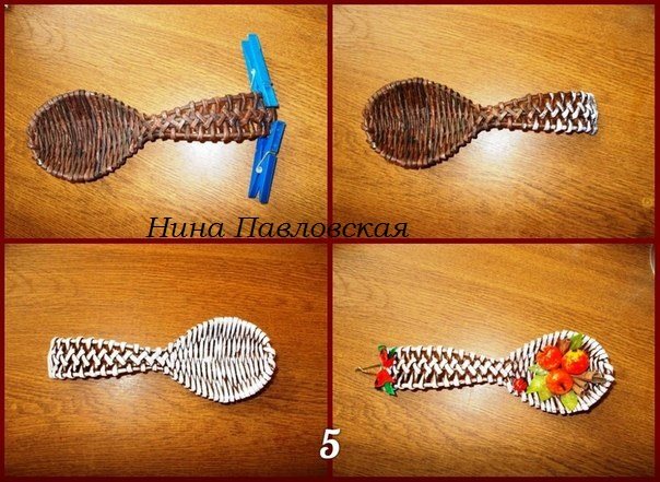 loshka pletenie плетение из газетных трубочек