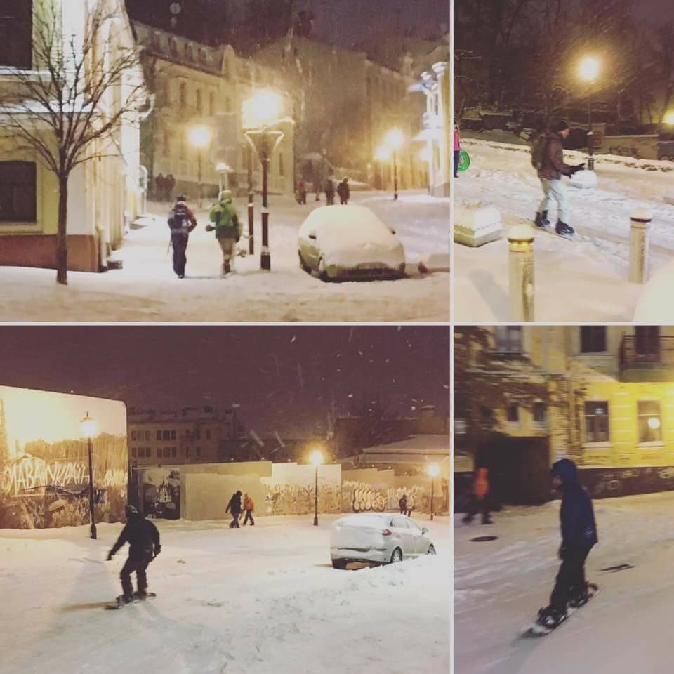 снег киев андреевский спуск