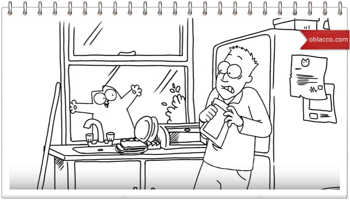 Simon's Cat, черное и белое